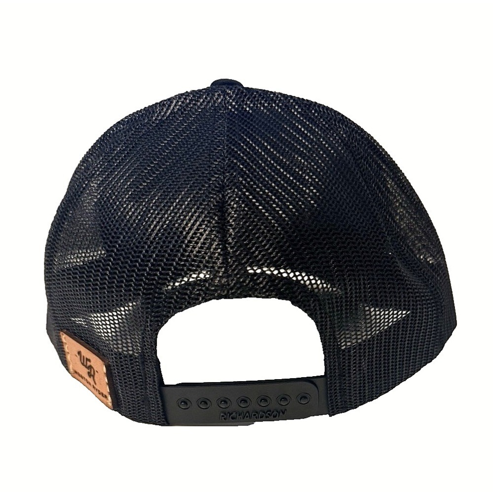 Creekstone Angus Cattle Leather Logo Snapback Trucker Hat Cap โ Richardson WR - Picture 4 of 9
